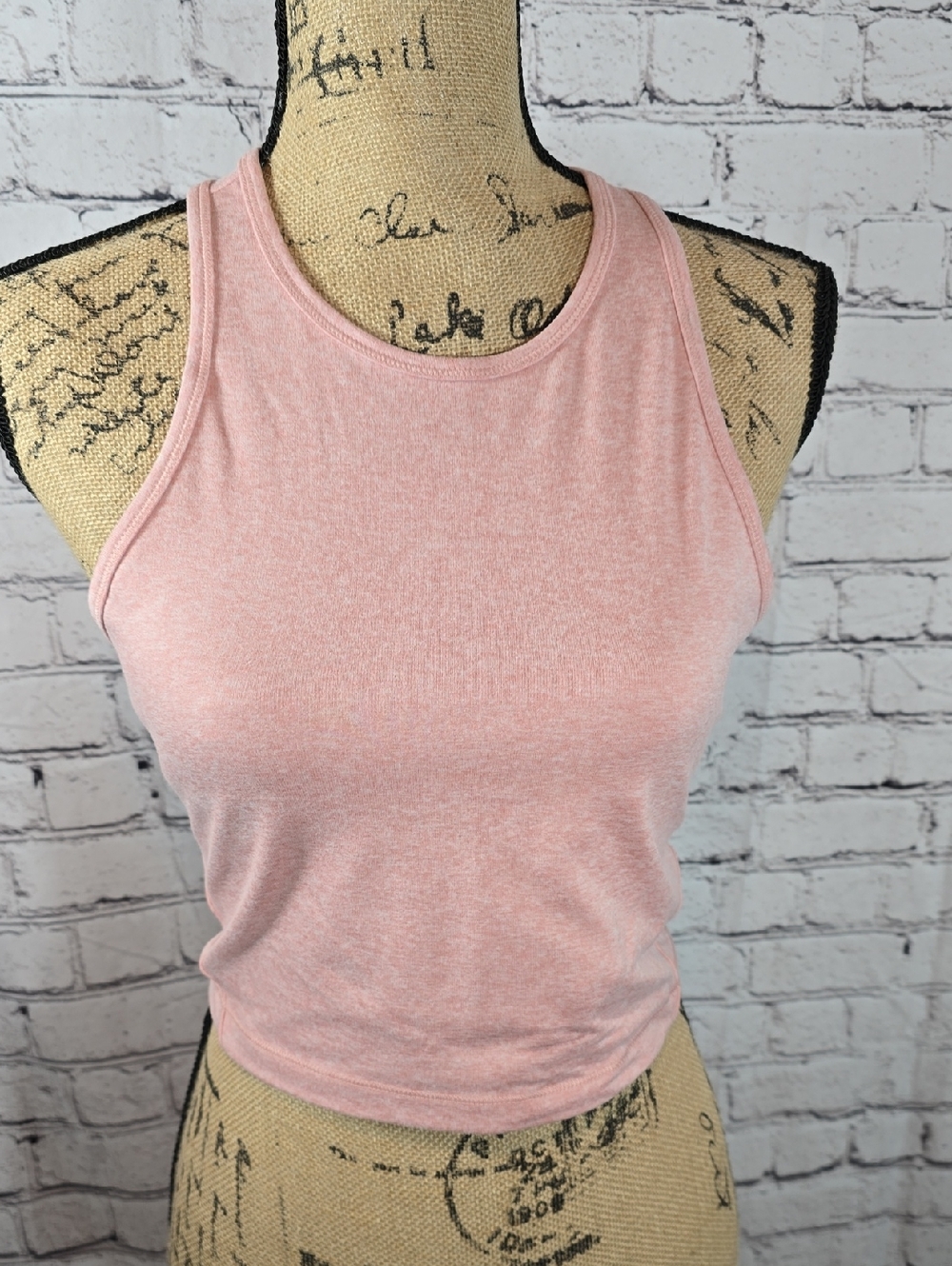 Balance Collection Light Pink Cropped Racerback Tank Size M